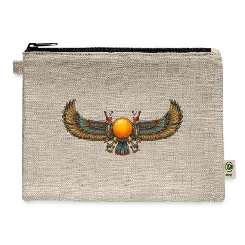 Solar Winged Emblem - Hemp Carry All Pouch - natural - Front