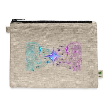 Twin Circuit Minds - Hemp Carry All Pouch - natural - Front