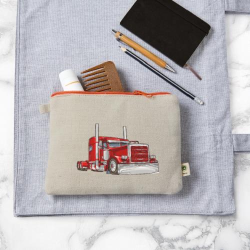 Classic Truck Big Rig 18 Wheeler - Hemp Carry All Pouch