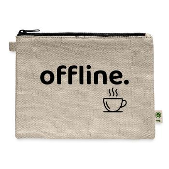 Offline Minimal Coffee Aesthetic Shirt - Hemp Carry All Pouch - natural - Front