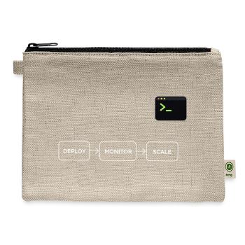 Minimal DevOps Cloud Tee - Hemp Carry All Pouch - natural - Front