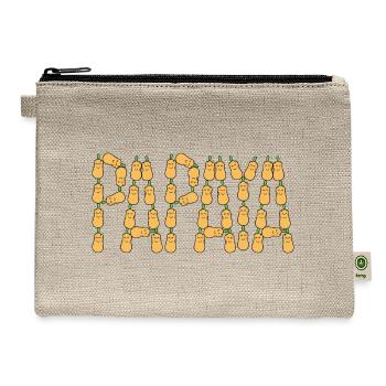 Papaya typography - Hemp Carry All Pouch - natural - Front