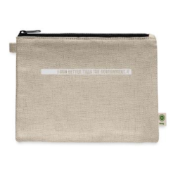 run better than government - Hemp Carry All Pouch - natural - Front