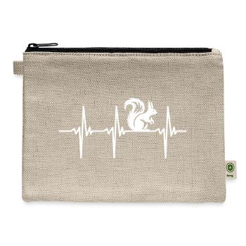 Heartbeat For Cute Squirrels - Hemp Carry All Pouch - natural - Front