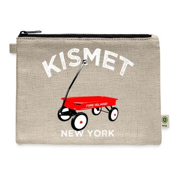 KISMET Fire Island red wagon NY thank you gift - Hemp Carry All Pouch - natural - Front