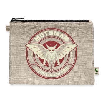 Mothman Investigation Unit Funny Cryptid Mothman - Hemp Carry All Pouch - natural - Front