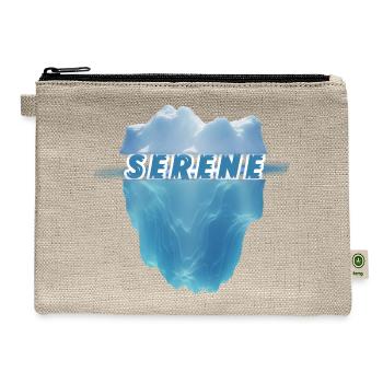 Serene Depth: The Strategic Peak Vision - Hemp Carry All Pouch - natural - Front