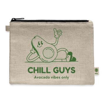 Avocado Chill: Vibes Only - Hemp Carry All Pouch - natural - Front