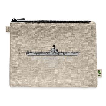 USS HORNET CV 12 - Hemp Carry All Pouch - natural - Front