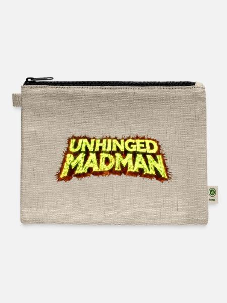 Unhinged Madman - Hemp Carry All Pouch - natural
