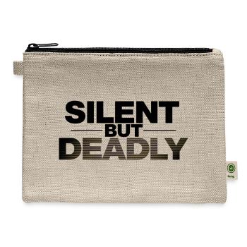 Silent But Deadly Metallic Tee - Hemp Carry All Pouch - natural - Front