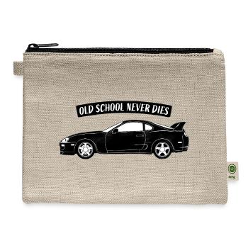 Old School Never Dies - Toyota Supra MK4 A80 - Hemp Carry All Pouch - natural - Front