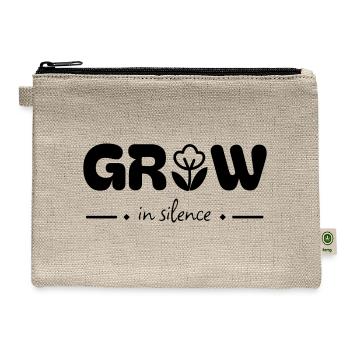 Grow in Silence - Hemp Carry All Pouch - natural - Front