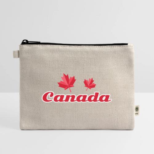 Canada with two maple leaves - Hemp Carry All Pouch