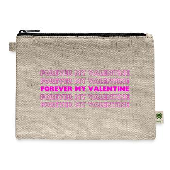 Forever my Valentine - Hemp Carry All Pouch - natural - Front