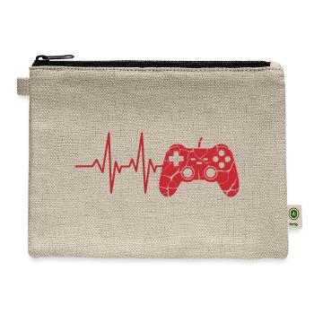 Gamer Heartbeat Controller - Hemp Carry All Pouch - natural - Front