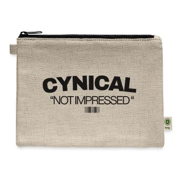 Cynical Not Impressed Minimal Typography - Hemp Carry All Pouch - natural - Front
