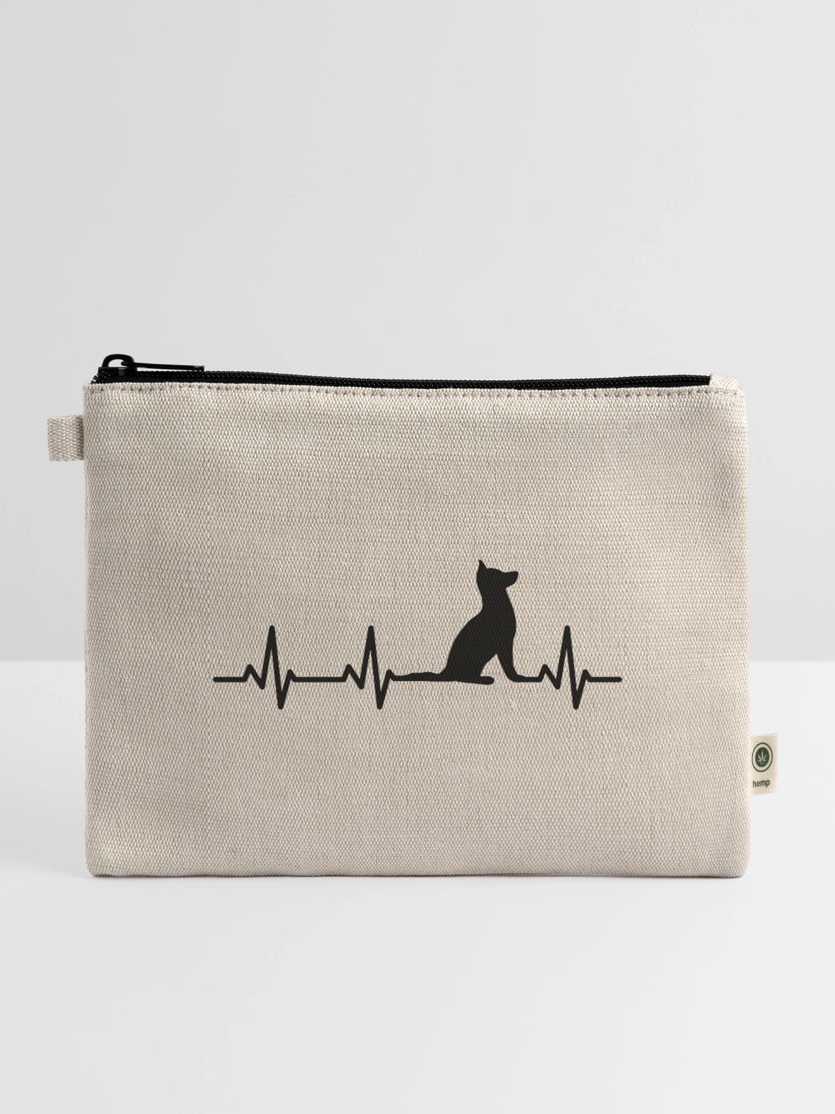 Dog ECG Heartline - Hemp Carry All Pouch - natural - Front