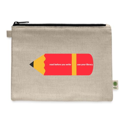 Vintage ALA: Pencil - Hemp Carry All Pouch
