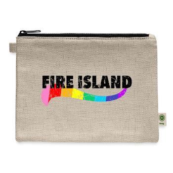 Fire Island Pride Pines Cherry Grove Queer FI NY - Hemp Carry All Pouch - natural - Front