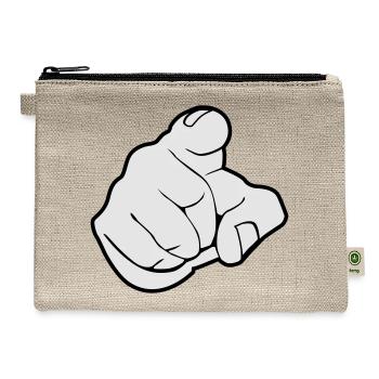 Finger - forefinger - pointing finger - Hemp Carry All Pouch - natural - Front