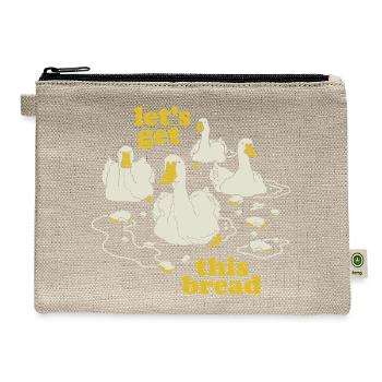 Ducks Get Bread - Hemp Carry All Pouch - natural - Front