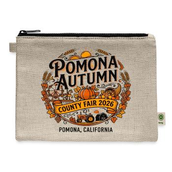 Pomona Autumn County Fair 2026 California - Hemp Carry All Pouch - natural - Front