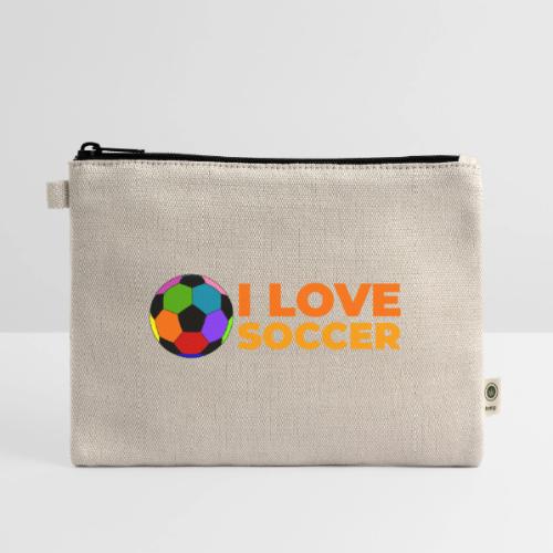 I Love Soccer - Hemp Carry All Pouch