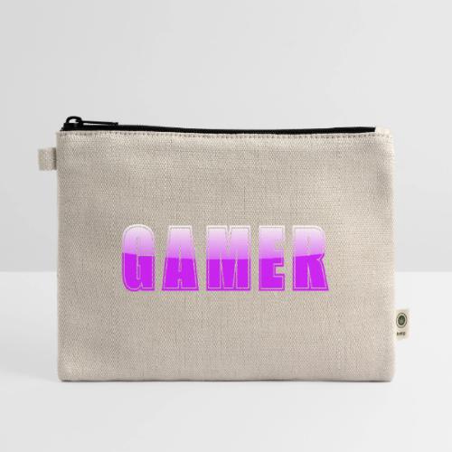 Gamer Purple Glossy Collegiate Design - Hemp Carry All Pouch