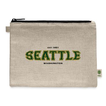 Seattle Washington Est 1851 Heritage - Hemp Carry All Pouch - natural - Front