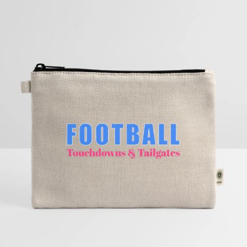 Football Touchdowns & Tailgates Design - Hemp Carry All Pouch