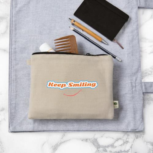 Keep Smiling Positive Vibes Graphic - Hemp Carry All Pouch