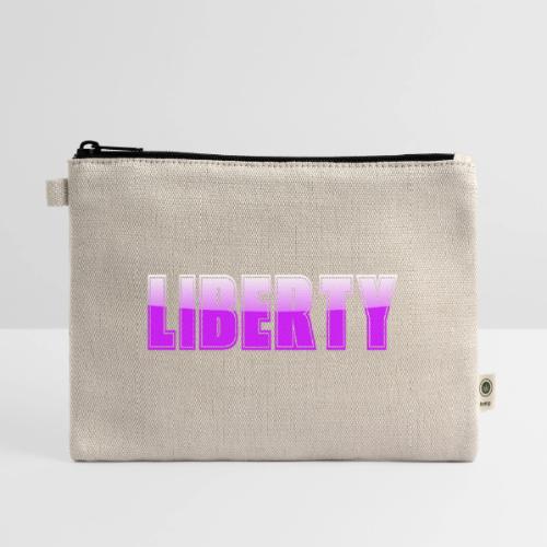 Liberty Typography Graphic Design - Hemp Carry All Pouch
