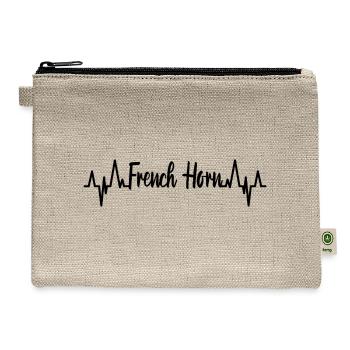 French Horn ECG Heartline - Hemp Carry All Pouch - natural - Front
