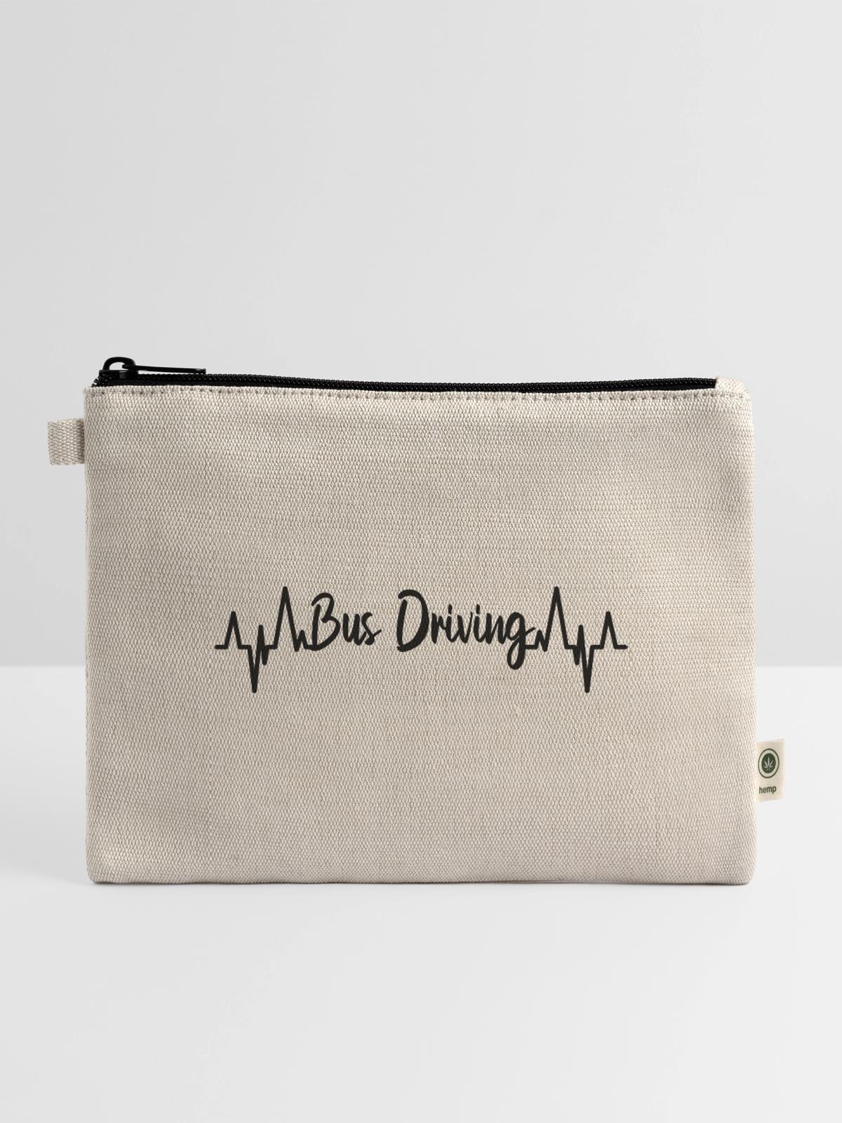 Bus Driving ECG - Hemp Carry All Pouch - natural - Front