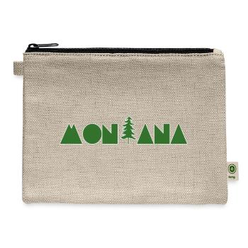 Montana Pine Tree - Hemp Carry All Pouch - natural - Front
