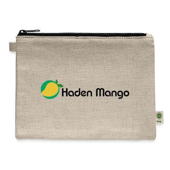 Green Mango Logo Design - Hemp Carry All Pouch - natural - Front
