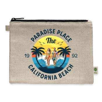 Paradise Place: California Beach - Hemp Carry All Pouch - natural - Front