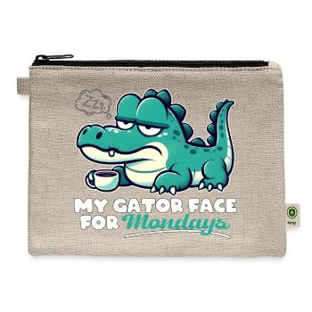 MY GATOR FACE FOR MONDAYS - Hemp Carry All Pouch - natural - Front