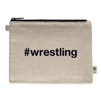Wrestling Hashtag - Hemp Carry All Pouch - natural - Front