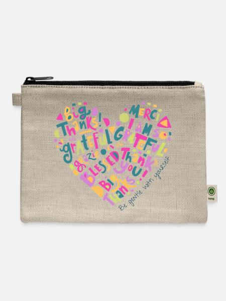THANK YOU - Hemp Carry All Pouch - natural