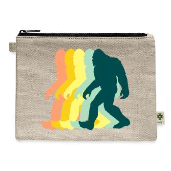 Color Cascade Walking Silhouettes - Hemp Carry All Pouch - natural - Front