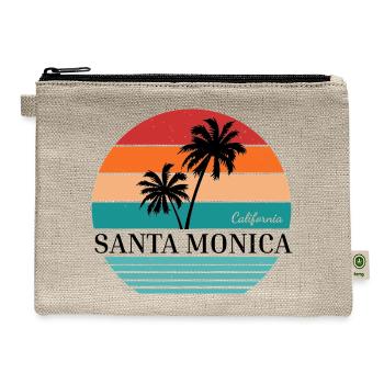 Santa Monica California - Hemp Carry All Pouch - natural - Front