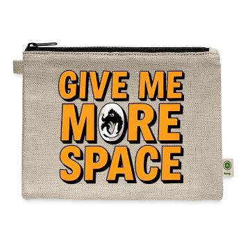 Give Me More Space Phrase Design - Hemp Carry All Pouch - natural - Front