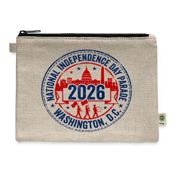 Washington DC National Independence Day Parade - Hemp Carry All Pouch - natural - Front