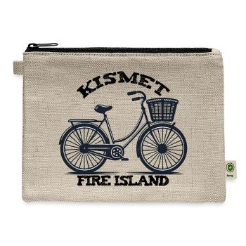 KISMET Fire Island bike summer beach mom dad NY - Hemp Carry All Pouch - natural - Front