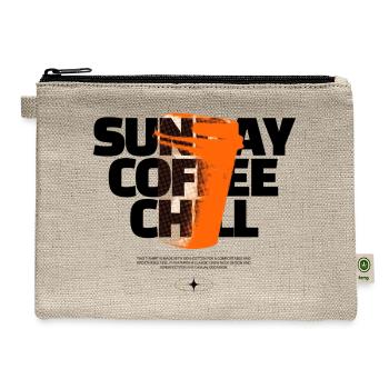 Orange Cup Pop Art Burst - Hemp Carry All Pouch - natural - Front