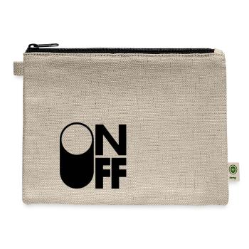 On Off Toggle Minimal Graphic - Hemp Carry All Pouch - natural - Front
