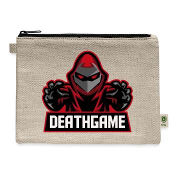 Death Game Monster Logo | Red Black Esports Gaming - Hemp Carry All Pouch - natural - Front
