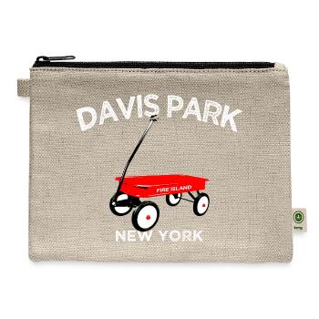 DAVIS PARK Fire Island red wagon Long Island NY - Hemp Carry All Pouch - natural - Front